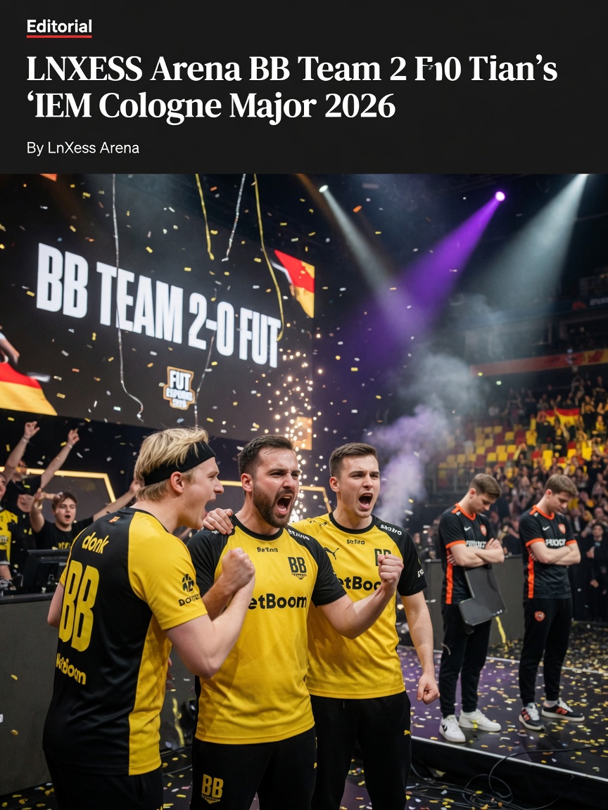 BB Team celebrates a 2-0 win over FUT on the IEM Cologne 2026 stage